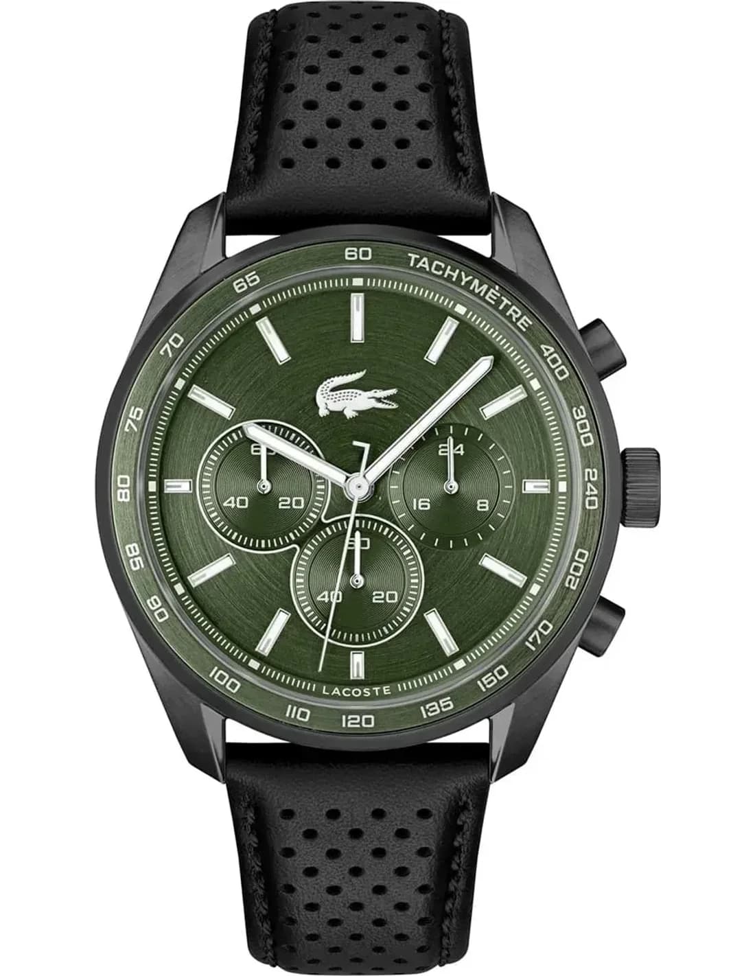 Montre homme Lacoste 2011345, au cadran vert et bracelet cuir