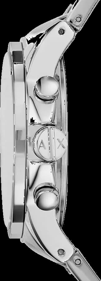 Bracelet Armani Exchange AX2155 en acier inoxydable à maillons larges, fermoir déployant