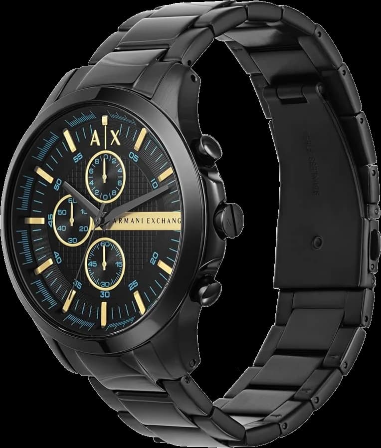 Cadran Armani Exchange AX2164 avec compteurs chronographe à 6h, 9h et 12h, guichet date à 4h30, index appliques argentés