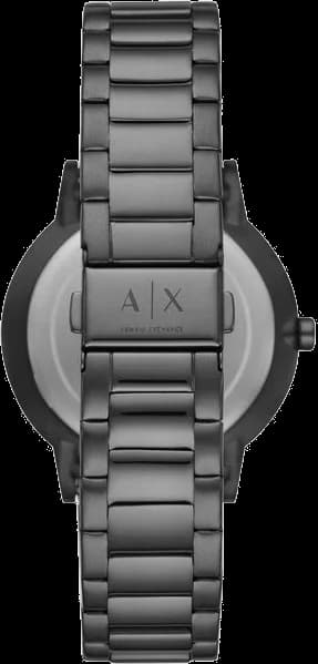 Cadran Armani Exchange AX2188 avec cadran squelette, aiguilles noires et index bâton, élégance urbaine