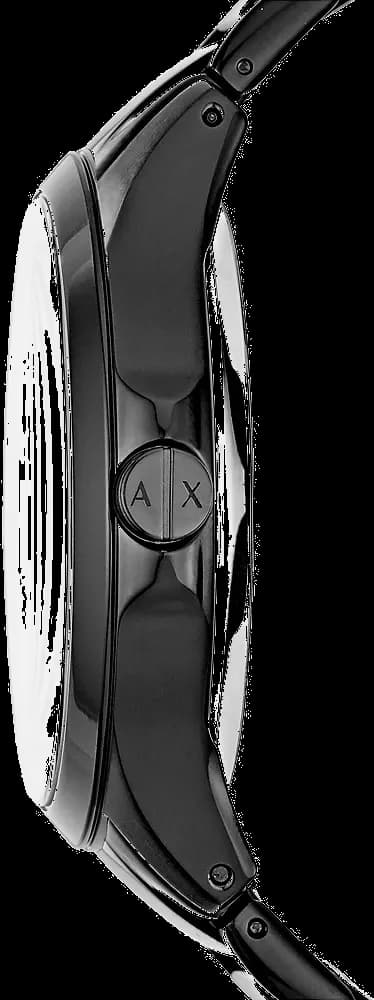 Bracelet Armani Exchange AX2189 en acier noir avec fermoir déployant double sécurité