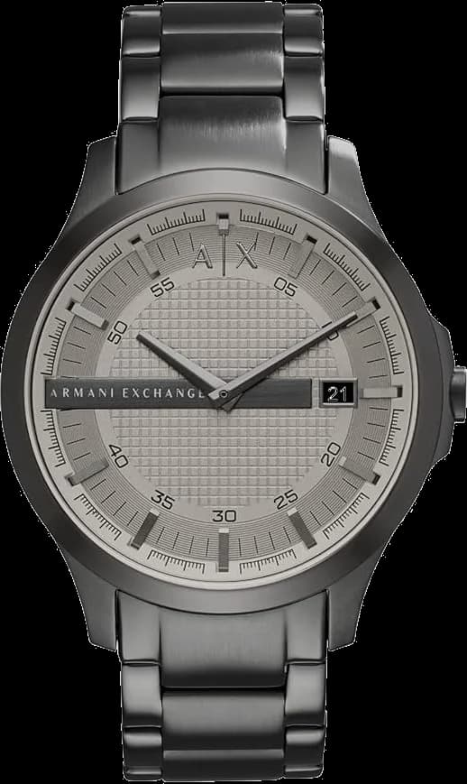 Montre Armani Exchange AX2194 avec cadran gris soleillé et aiguilles luminescentes, style contemporain 46mm