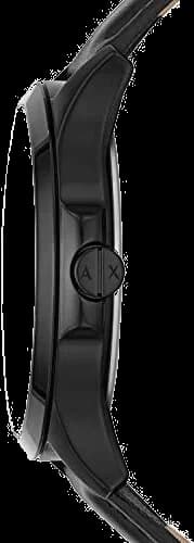 Cadran Armani Exchange AX2411 avec index bâtons appliqués, aiguilles squelettées et date à 3h, lisibilité parfaite