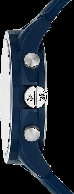 Bracelet Armani Exchange AX7128 en silicone bleu texturé avec boucle ardillon pour un confort durable et un look décontracté