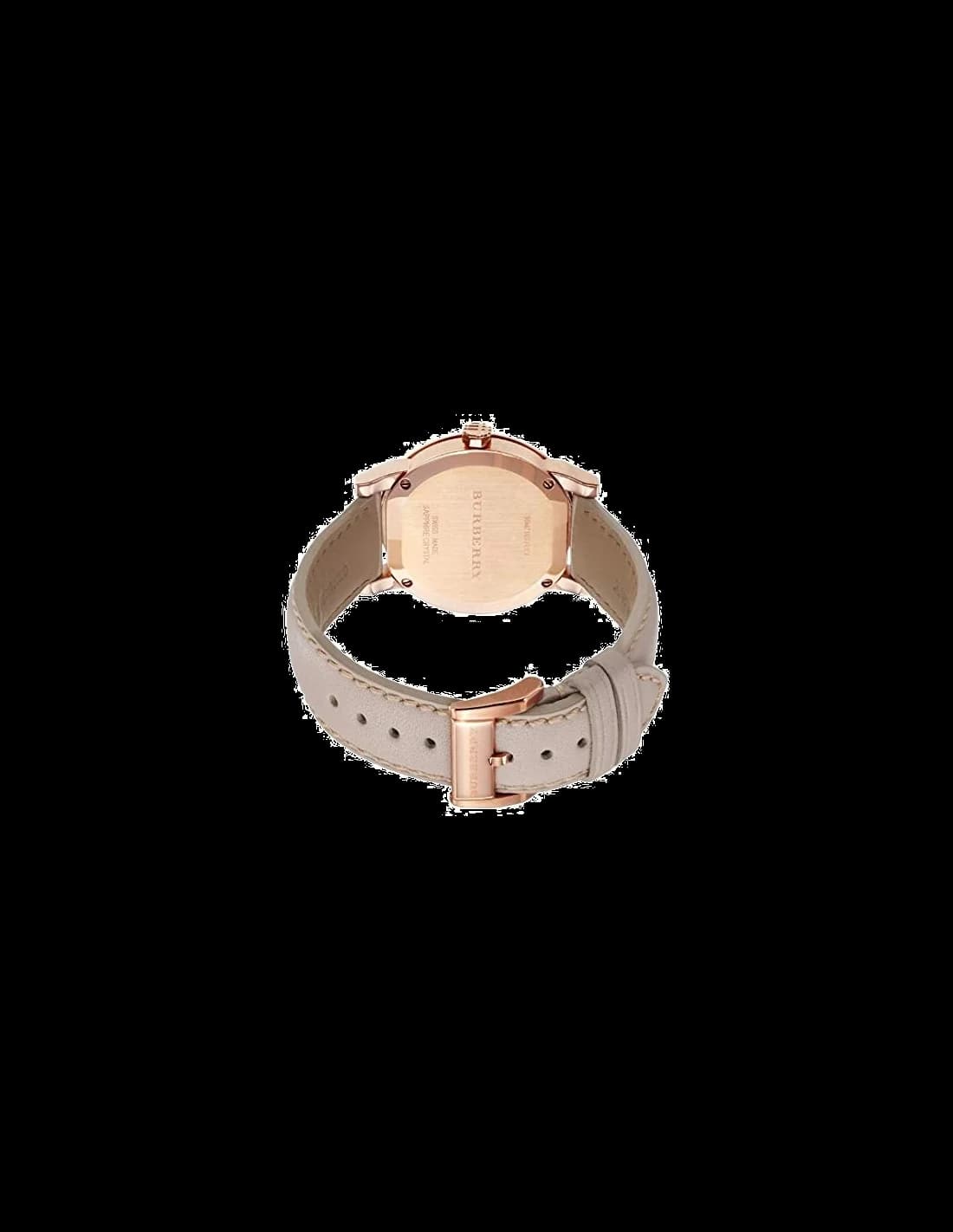 Cadran Burberry BU9014 avec motif check emblématique, aiguilles dorées et date à 3h