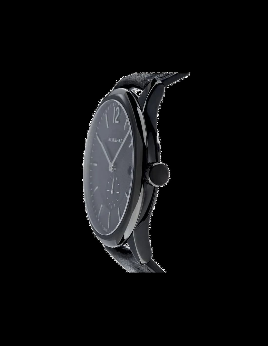 Cadran Burberry BU10003 avec motif check emblématique, index bâtons appliqués et aiguilles dauphine