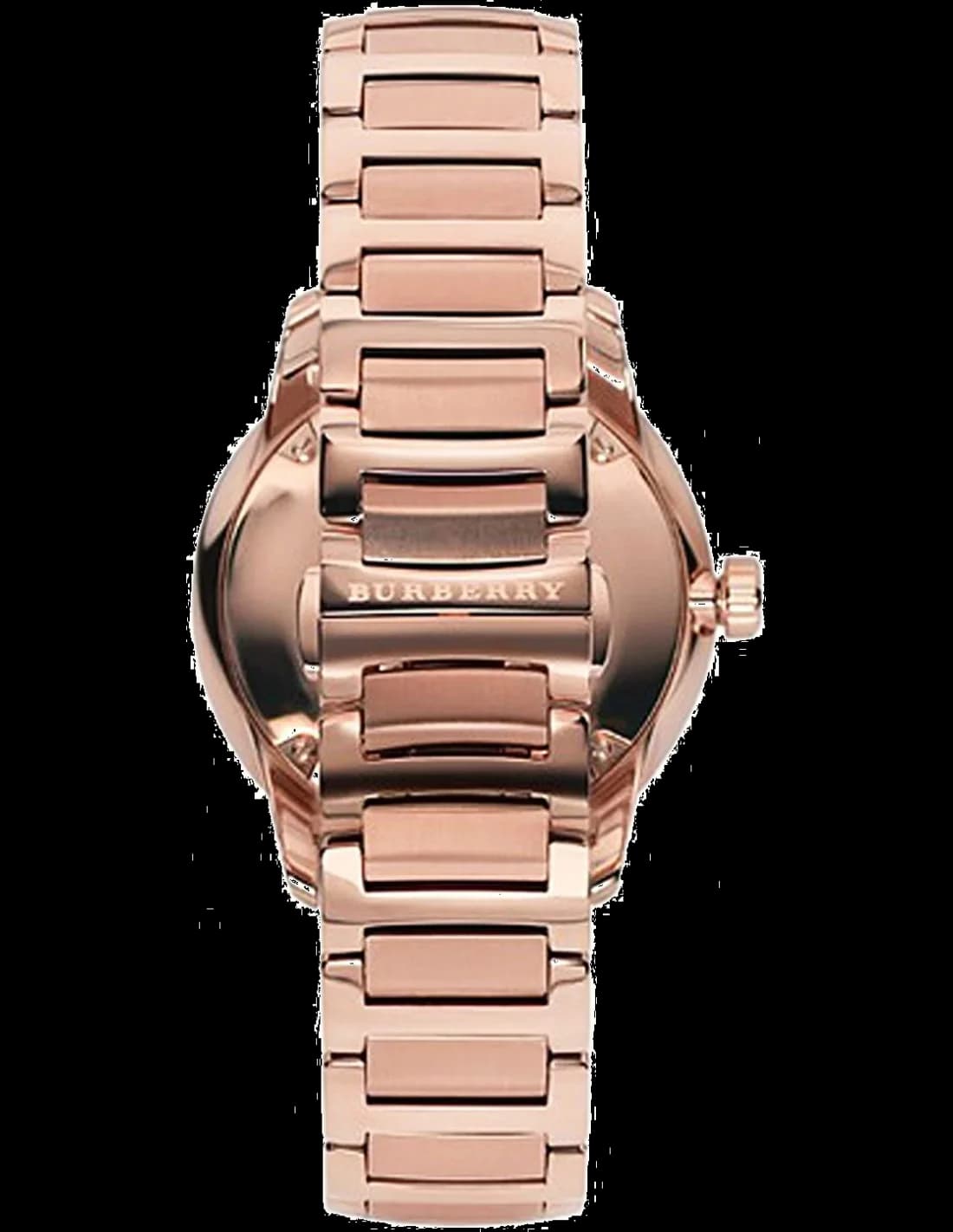 Cadran Burberry BU10013 affichage date à 3h, aiguilles facettées, index appliqués pour une lisibilité parfaite