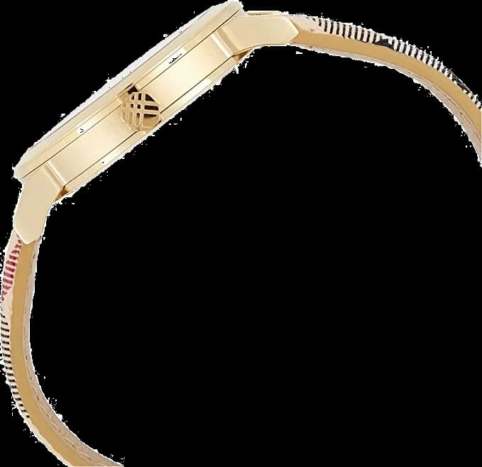Bracelet Burberry BU9026 en cuir noir avec coutures contrastées, boucle ardillon en acier