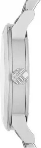 Bracelet Burberry BU9100 en acier inoxydable bicolore or et acier, fermoir déployant, confort élégant