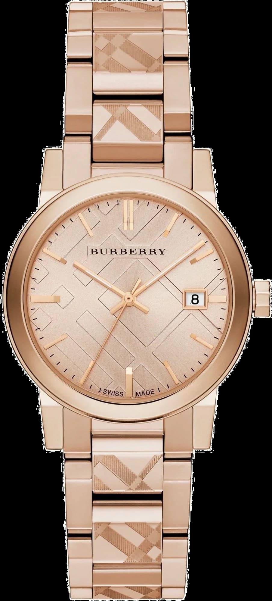 Montre Burberry BU9146 au cadran blanc nacré et boîtier acier rose gold, style élégant et féminin