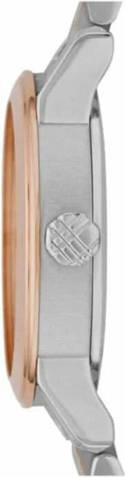 Cadran Burberry BU9205 avec index bâtons et chiffres romains, aiguilles bicolores et guichet date à 3h
