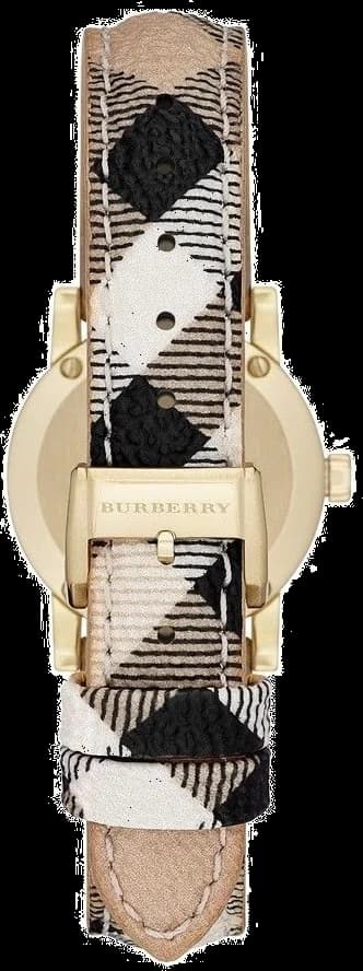 Cadran Burberry BU9226 aux index romains et aiguilles dorées, date à 3h