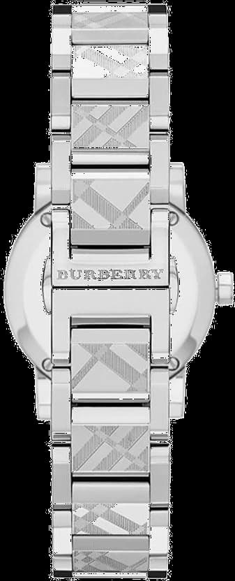 Cadran Burberry BU9233 avec index bâtons, aiguilles dauphine, date à 3h, design épuré