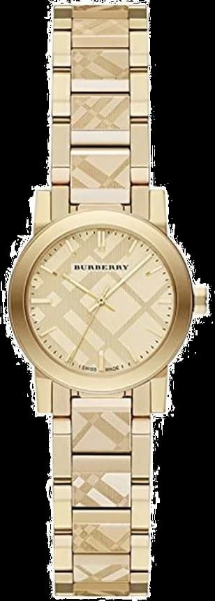 Montre Burberry BU9234 au cadran blanc, acier doré et style élégant femme collection The City