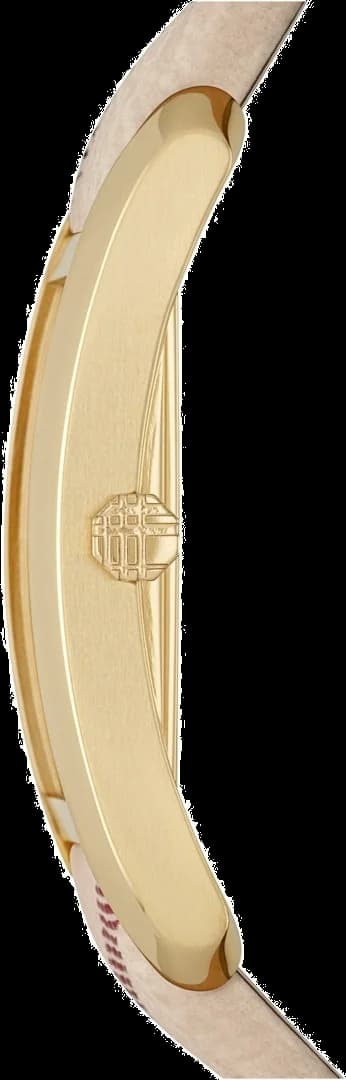 Cadran Burberry BU9509 avec motif check signature, index bâtons et aiguilles argentées, design épuré