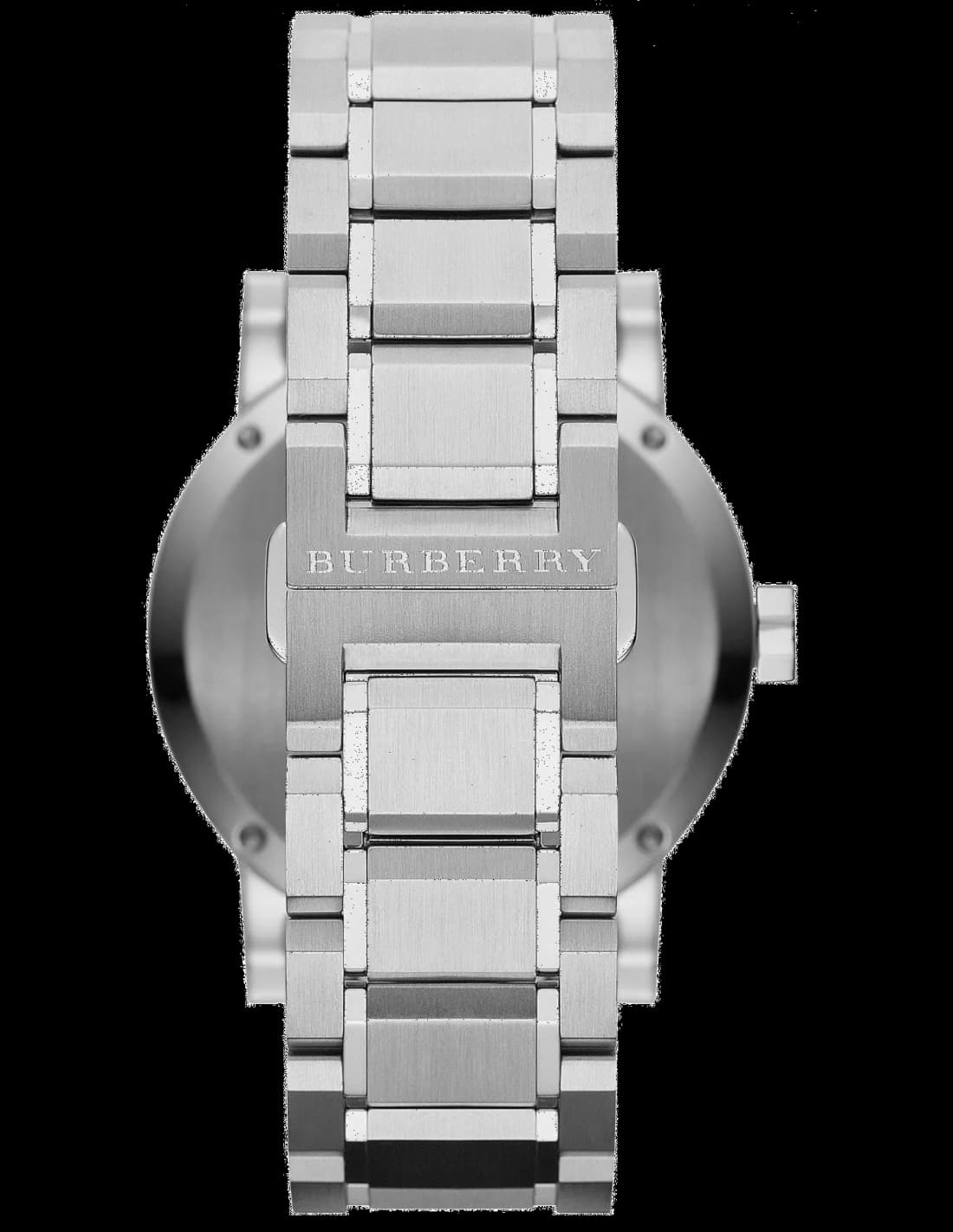 Bracelet Burberry BU9900 en acier inoxydable bicolore or et argent, maillons polis