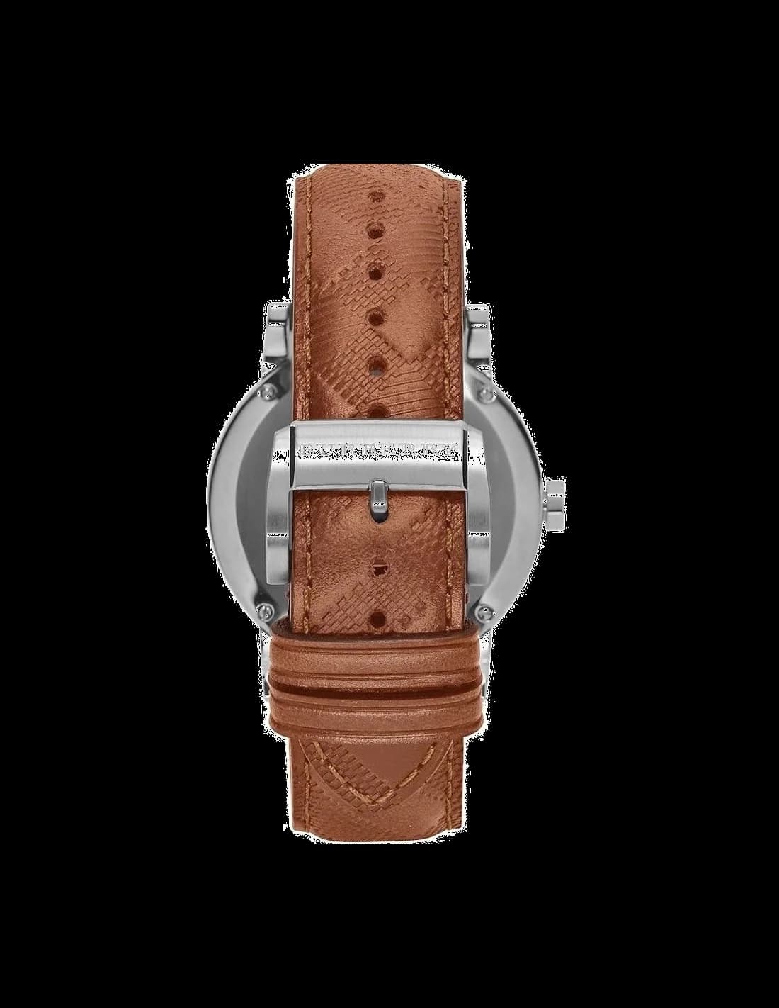 Cadran Burberry BU9904 aux index romains et aiguilles dauphine, guichet date à 3h