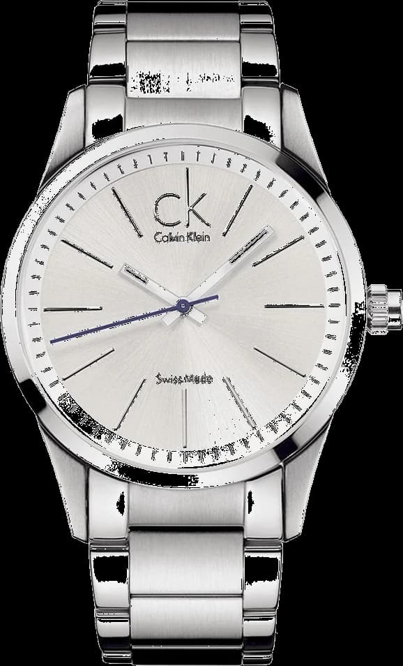 Montre Calvin Klein K2241120 au cadran noir sobre et aiguilles argentées, style minimaliste chic
