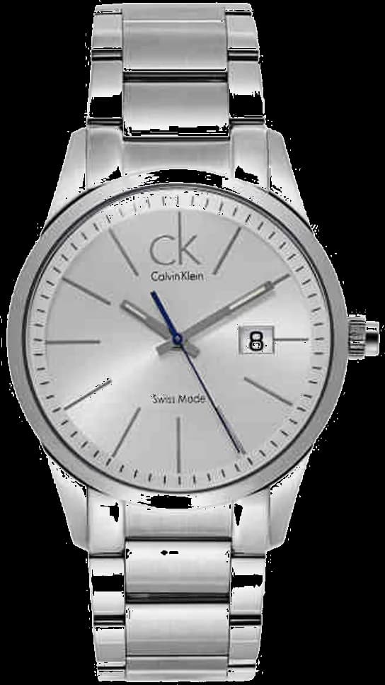 Montre Calvin Klein K2246120 cadran noir minimaliste, acier brossé, style épuré contemporain