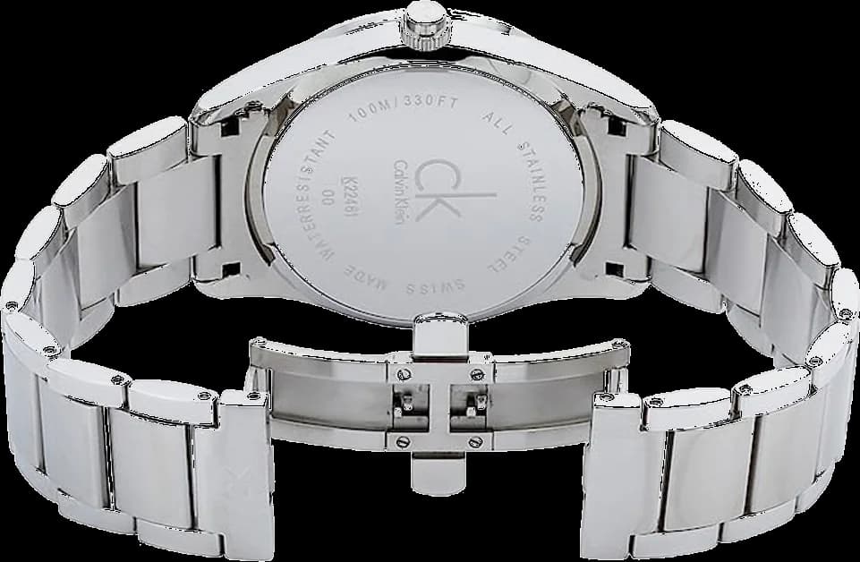 Bracelet Calvin Klein K2246120 en acier inoxydable maillé, fermoir déployant, finition brossée