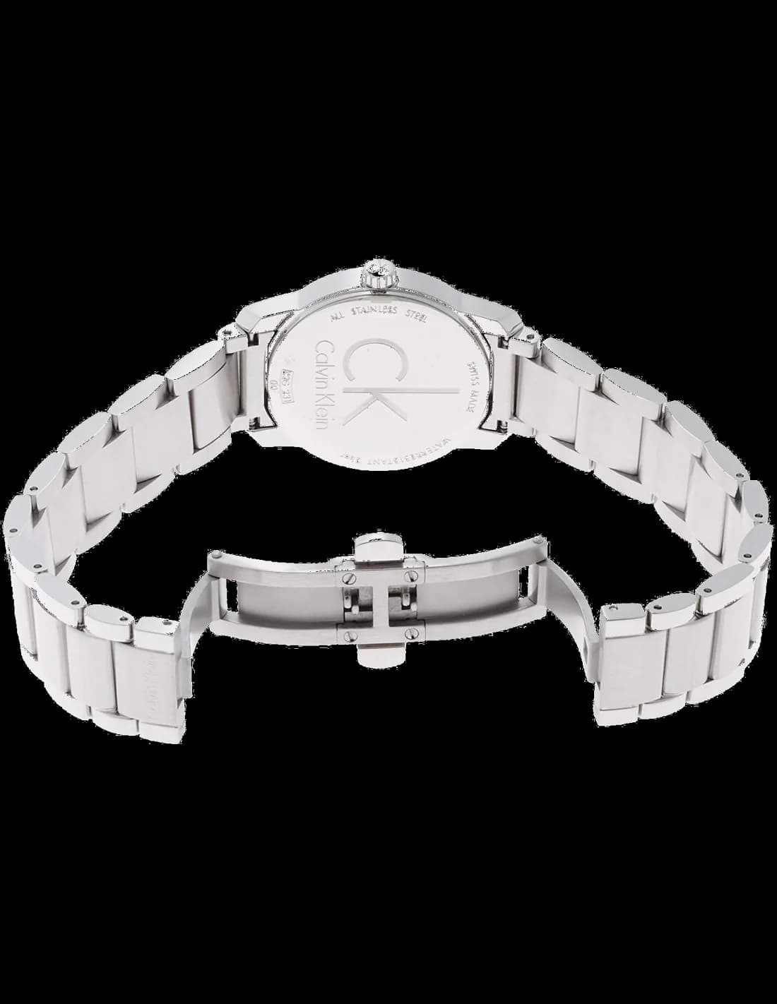 Bracelet Calvin Klein K2G23146 en acier inoxydable argenté à mailles milanaises, fermoir déployante