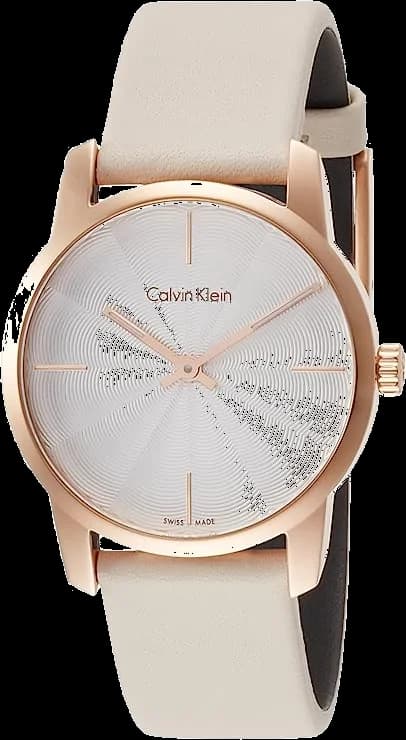 Montre Calvin Klein K2G236X6 avec cadran blanc épuré et style minimaliste chic