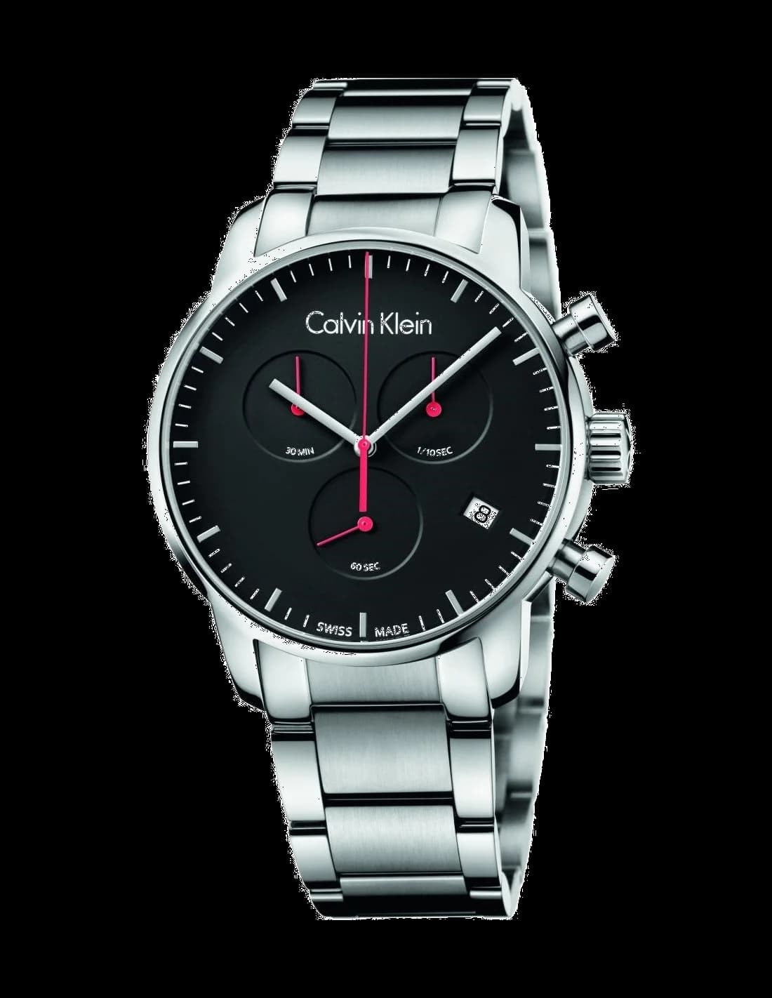 Montre Calvin Klein K2G27141 en acier inoxydable avec cadran noir sobre et design minimaliste