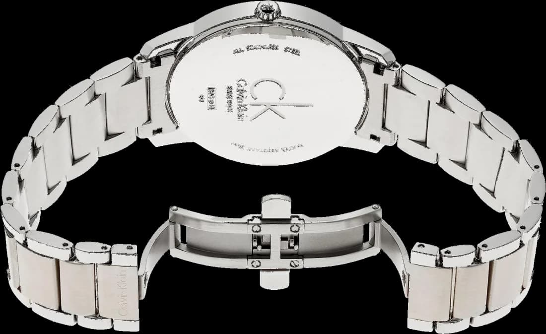 Bracelet Calvin Klein K2G2G14Y en acier inoxydable maillé, fermoir déployant, confortable et raffiné