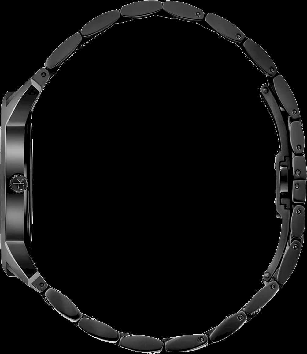 Cadran Calvin Klein K2G2G4B1 noir aux index bâtons et aiguilles fines, sans complications