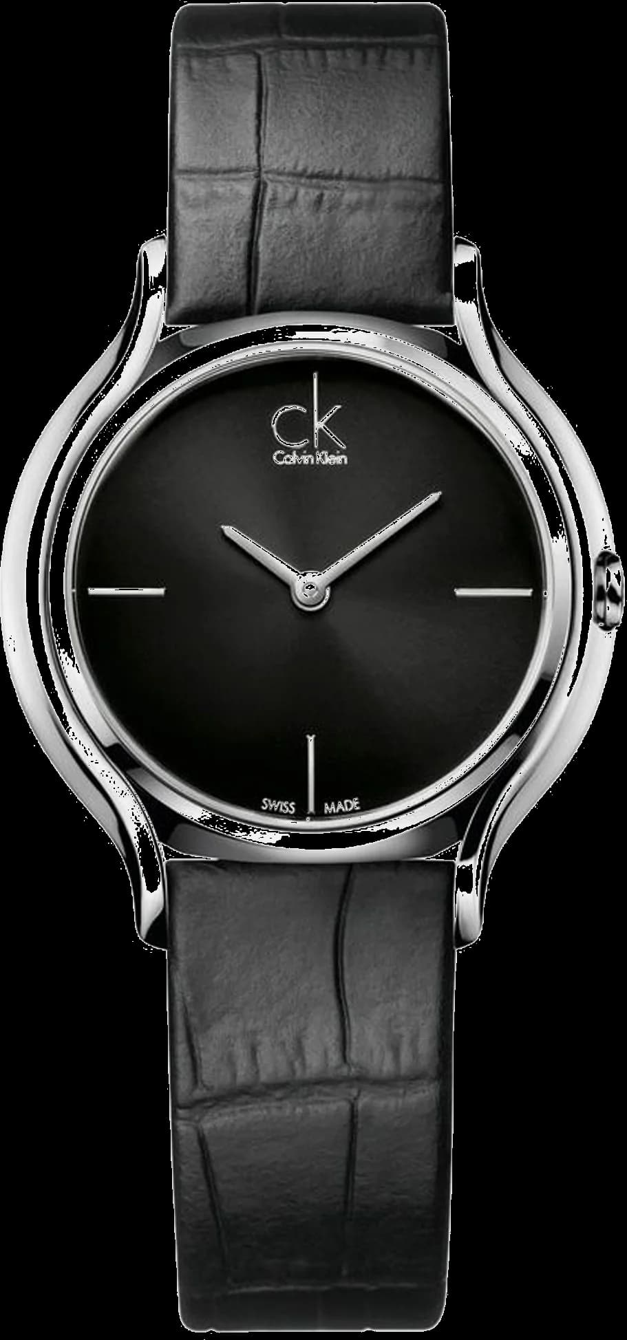 Montre Femme Calvin Klein Skirt K2U231C1 Cuir Noir Swiss Made