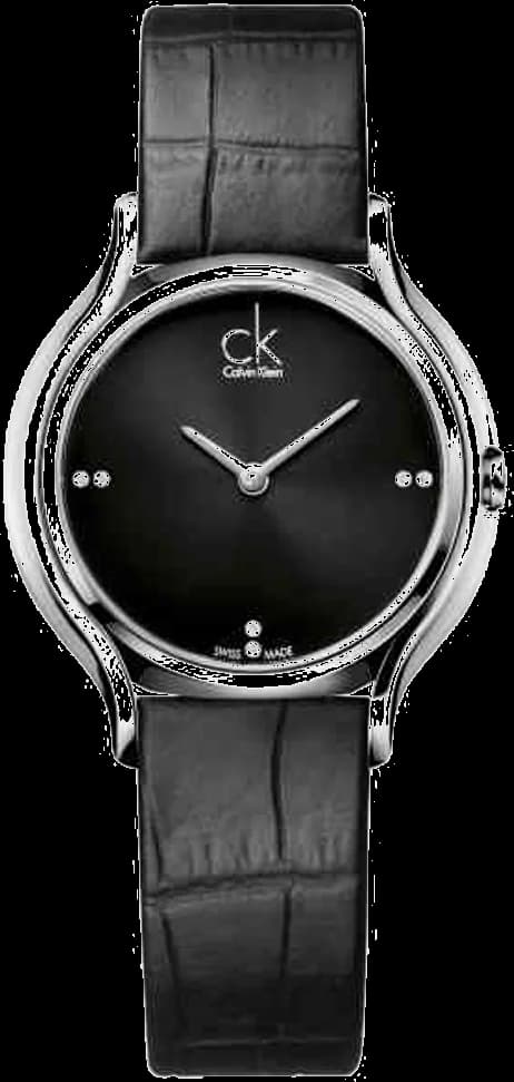 Montre Calvin Klein K2U231CS avec cadran noir minimaliste et aiguilles épurées
