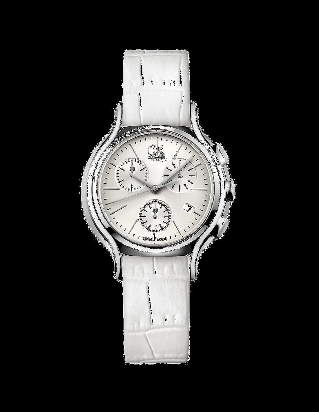 Montre Calvin Klein K2U291L6 au cadran blanc épuré, style minimaliste chic