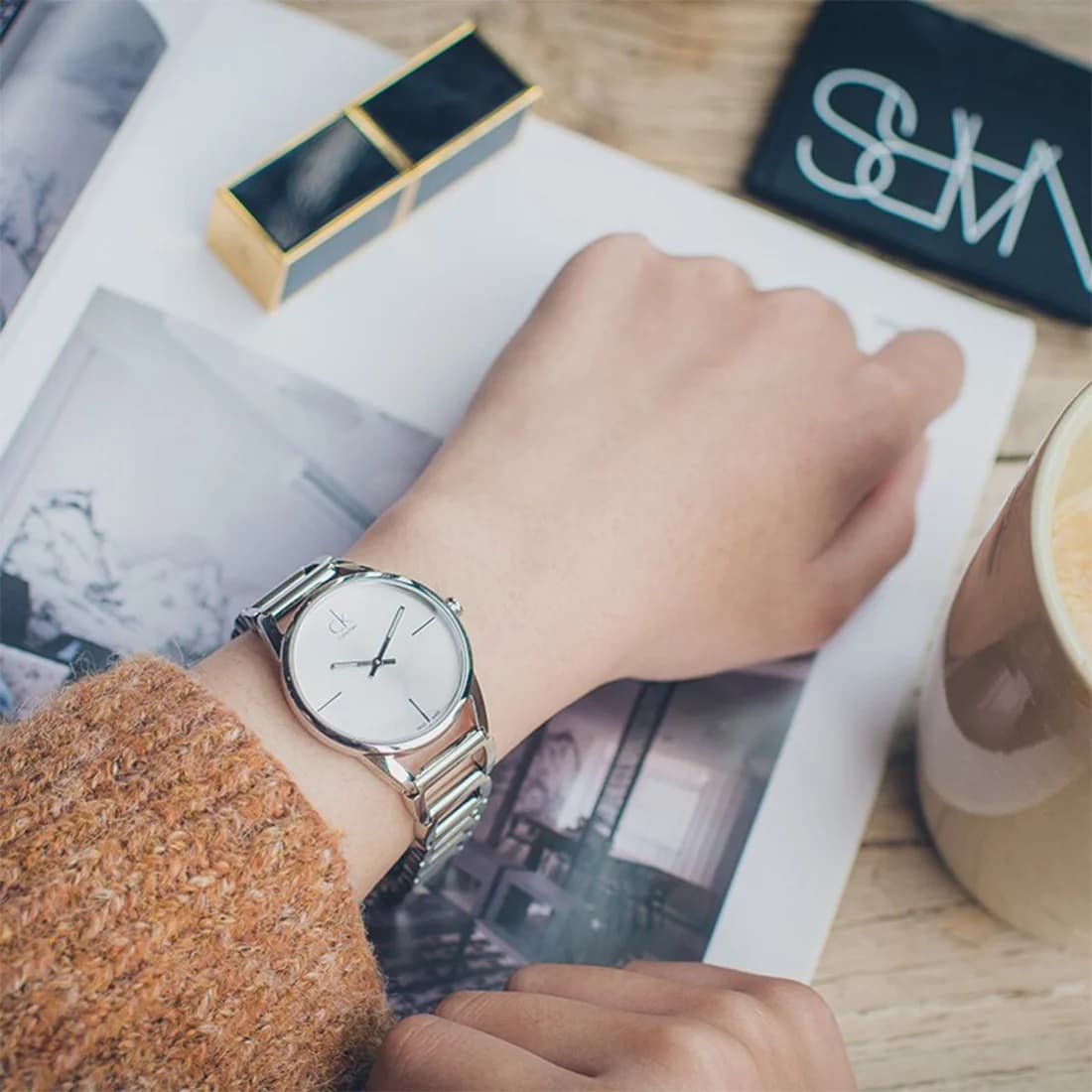 Montre Femme Calvin Klein K3G23126 en acier inoxydable poli vue 4