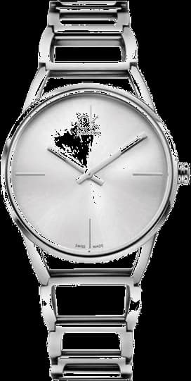 Montre Calvin Klein K3G23128 au cadran argenté et aiguilles épurées, style minimaliste chic