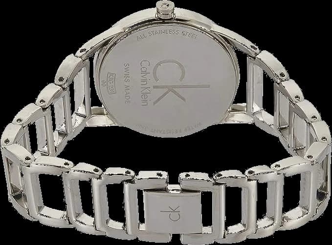 Cadran Calvin Klein K3G23128 avec index bâton et aiguilles fines, design épuré sans date