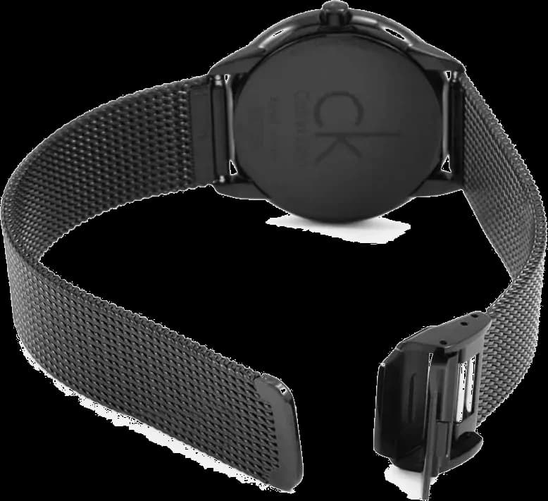 Montre Calvin Klein K3M524B1 en Acier Noir et Maille Milanaise vue 5