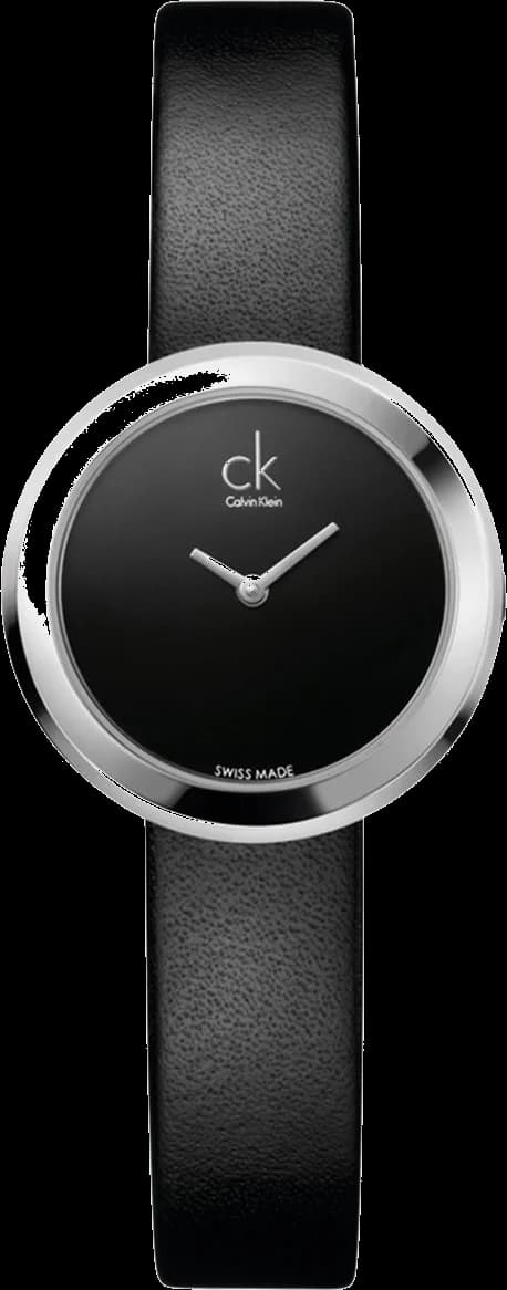 Montre Calvin Klein K3N231C1 au cadran blanc épuré et aiguilles dorées, style minimaliste chic