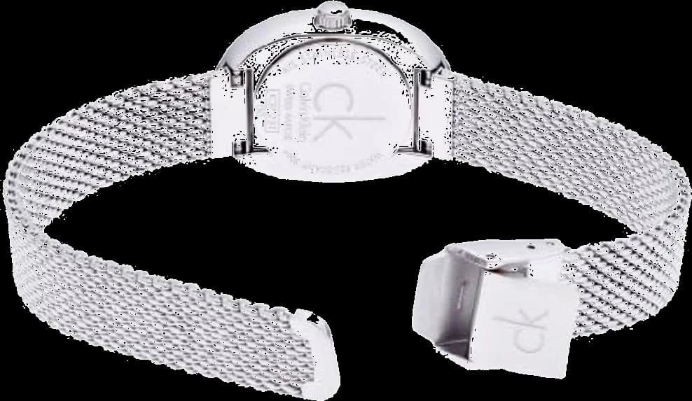 Bracelet Calvin Klein K3P23121 maille milanaise argentée flexible et brillante, fermoir déployant ajustable, confort et raffinement