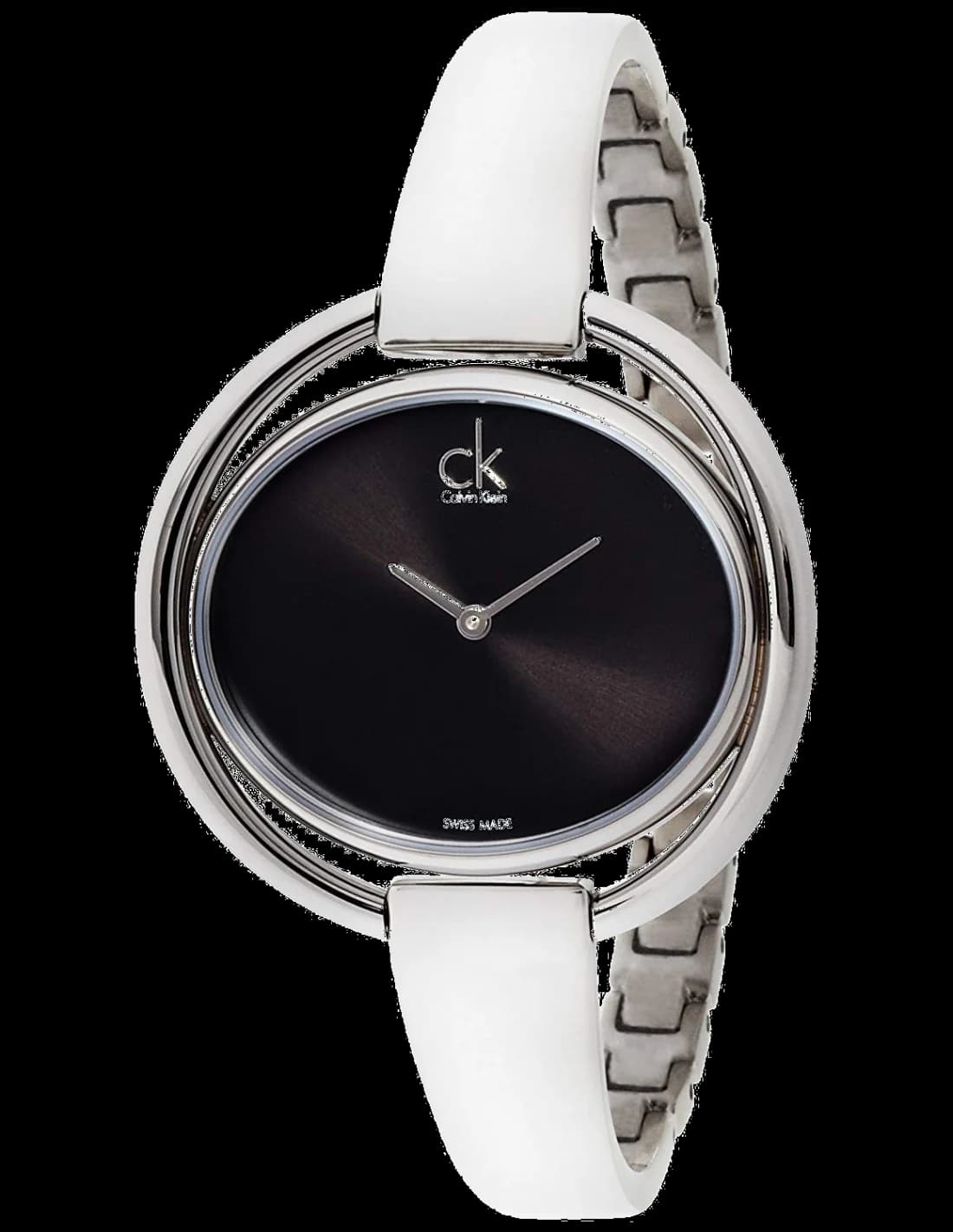 Montre Calvin Klein K4F2N111 en acier argenté avec cadran blanc et index bâtons