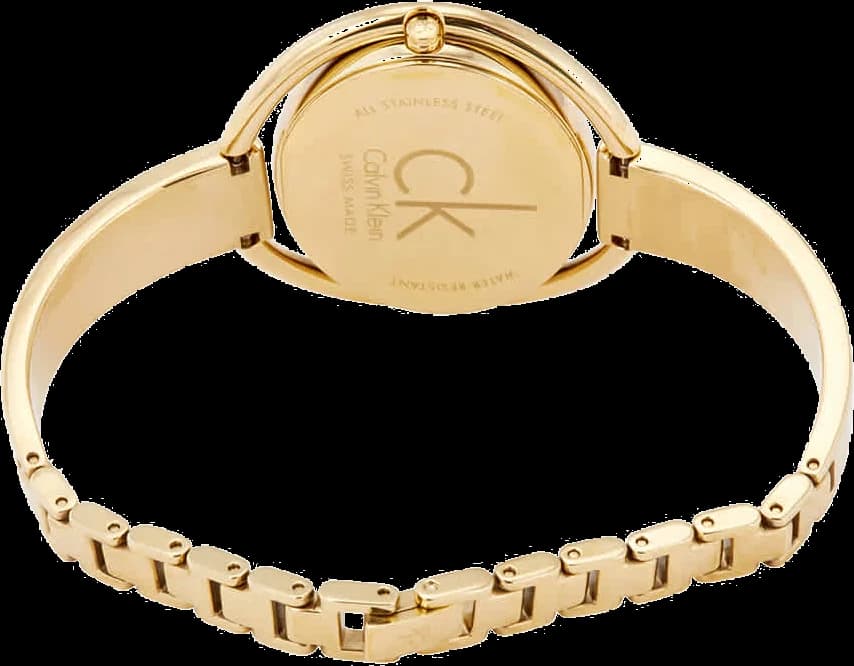 Bracelet Calvin Klein K4F2N516 en acier doré à maillons, fermoir déployant, finition polie pour un confort optimal