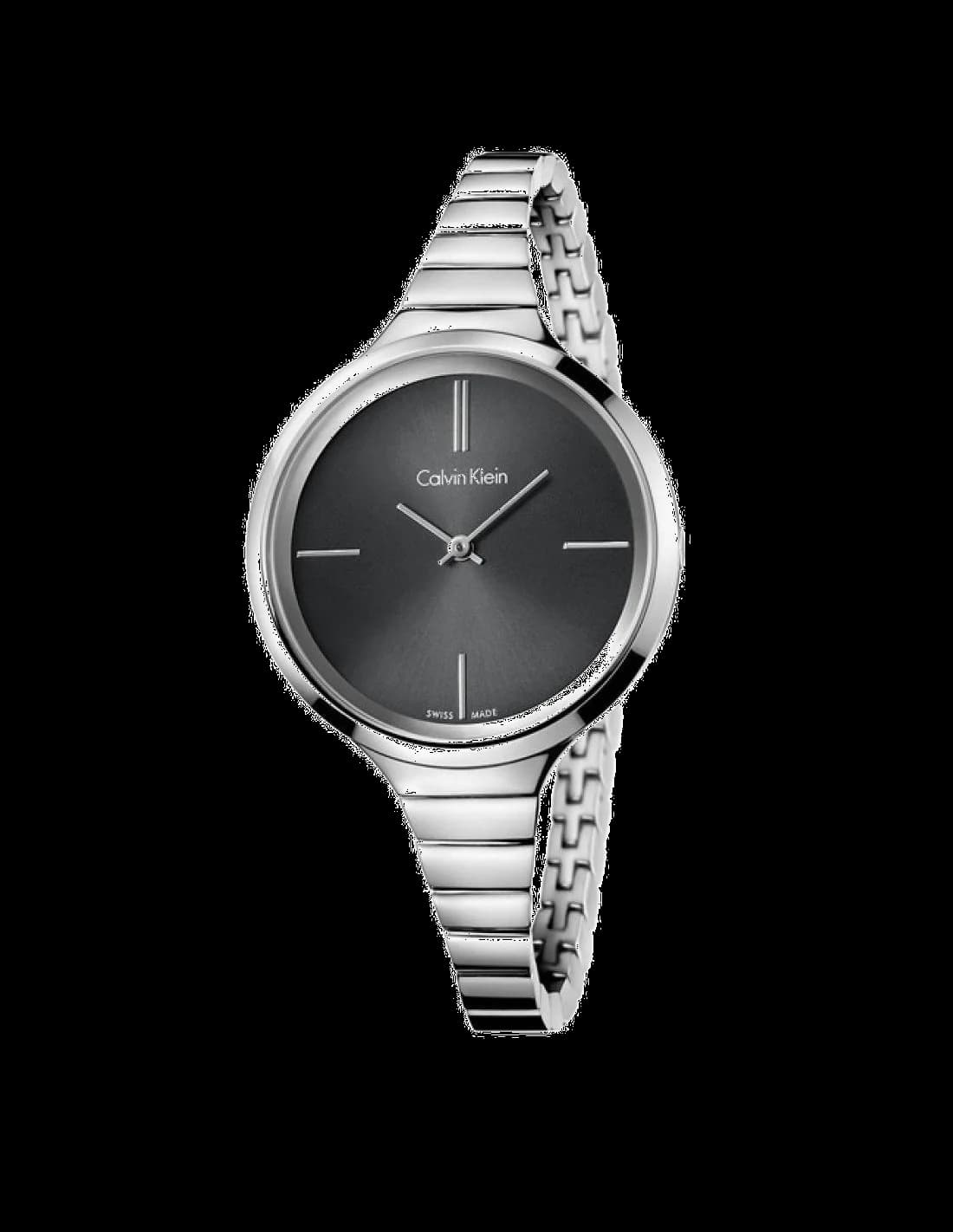Montre Calvin Klein K4U23121 au cadran argenté et acier poli, style élégant et minimaliste