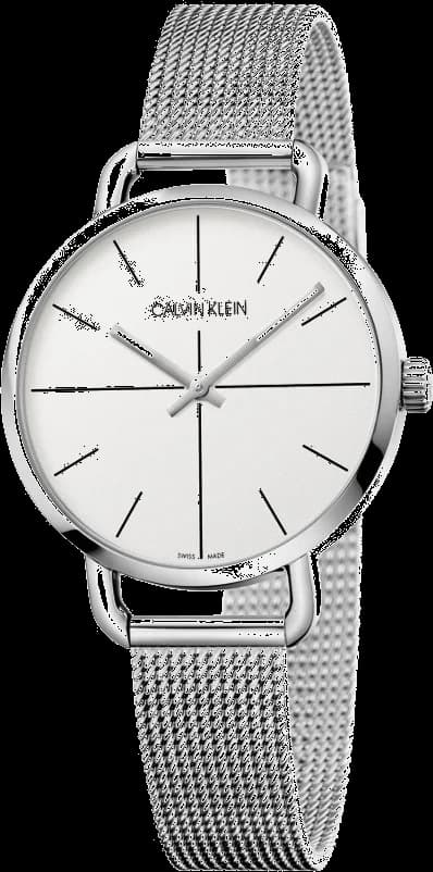 Montre Calvin Klein K7B23126 au cadran argenté et acier brossé, style minimaliste et élégant