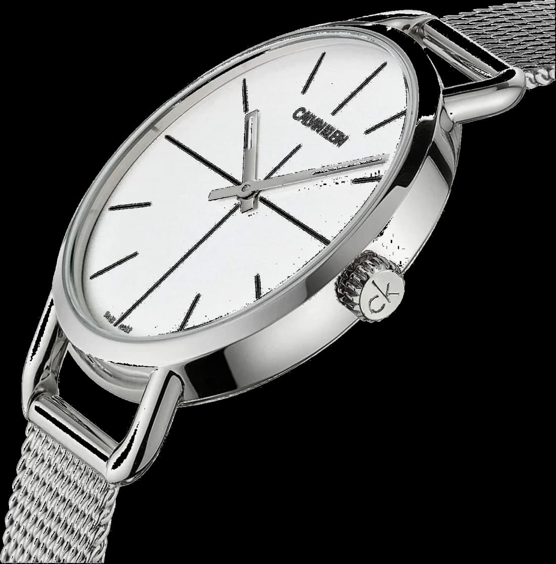 Cadran Calvin Klein K7B23126 avec index bâtons et aiguilles fines, design épuré sans complications