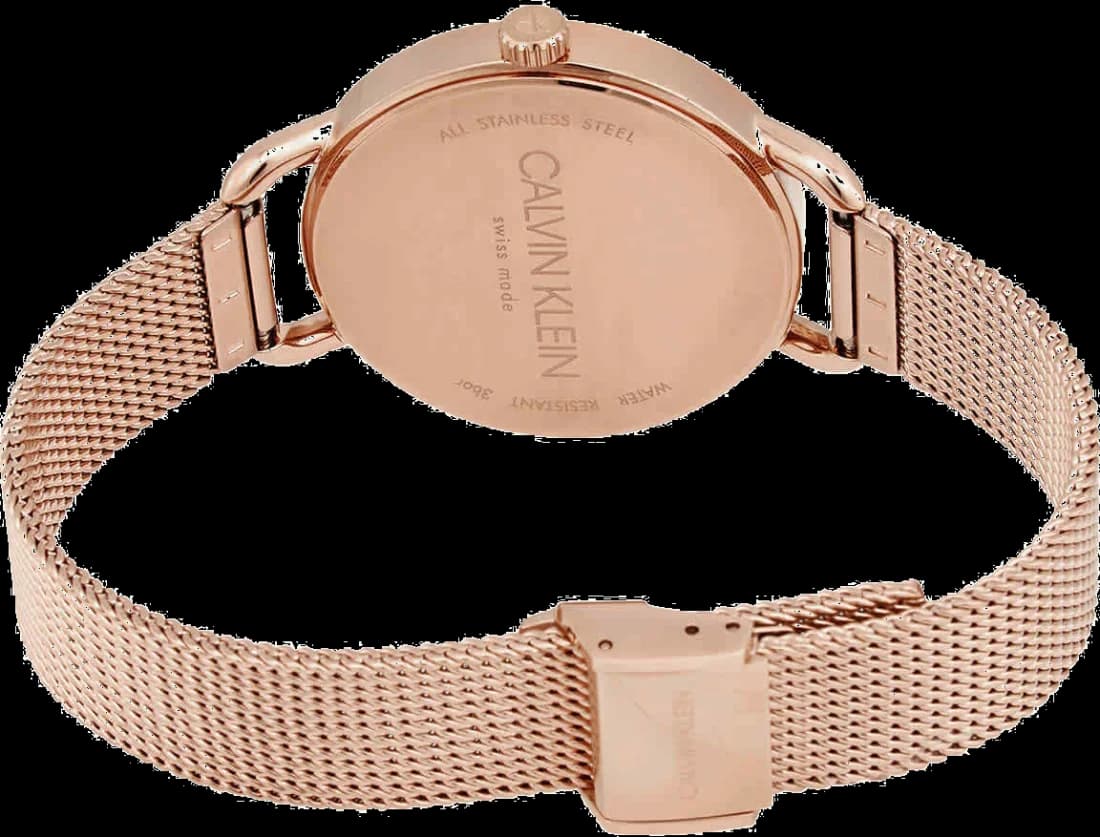 Bracelet Calvin Klein K7B23626 en maille milanaise or rose, fermoir déployante, élégant