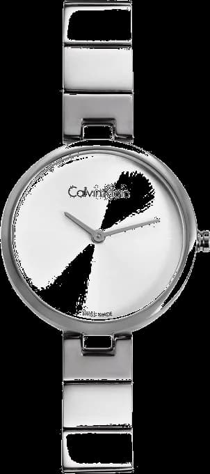 Montre Calvin Klein K8G23146 au cadran blanc épuré et acier brossé, style minimaliste chic