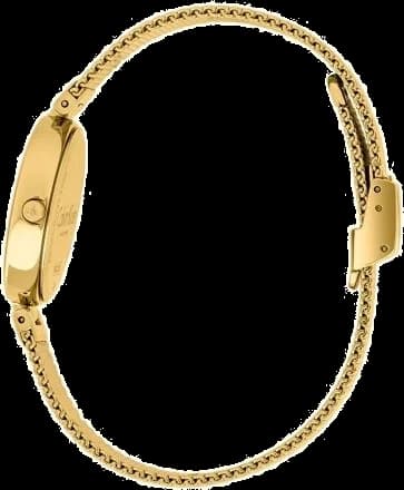 Cadran Calvin Klein K8G23526 avec index bâtons appliqués, aiguilles dorées et date à 3h, design minimaliste