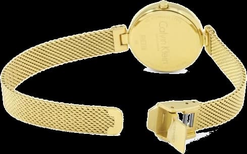 Bracelet Calvin Klein K8G23526 en acier inoxydable doré avec maillons lisses, fermoir déployant, confortable et élégant