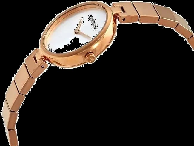 Cadran Calvin Klein K8G23646 blanc épuré aux index bâtons dorés et aiguilles fines sans complications