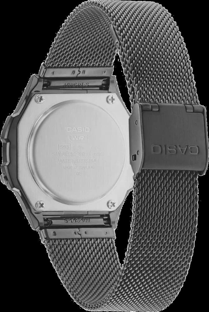 Cadran Casio A168WEMB-1BDF affichage numérique avec rétroéclairage, date et stopwatch