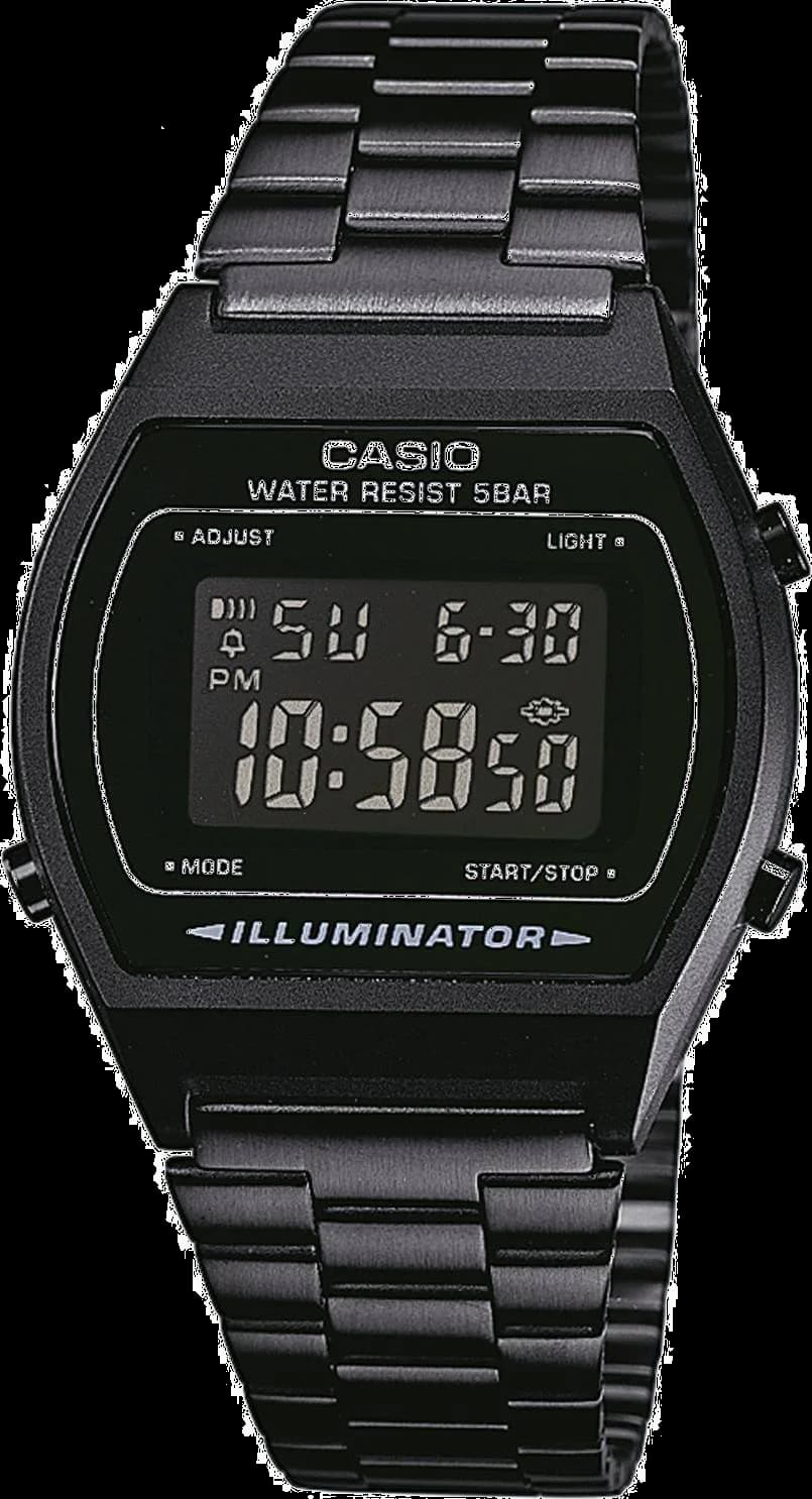 Montre Casio B640WB-1BEF au cadran digital noir et blanc, style rétro sportif élégant